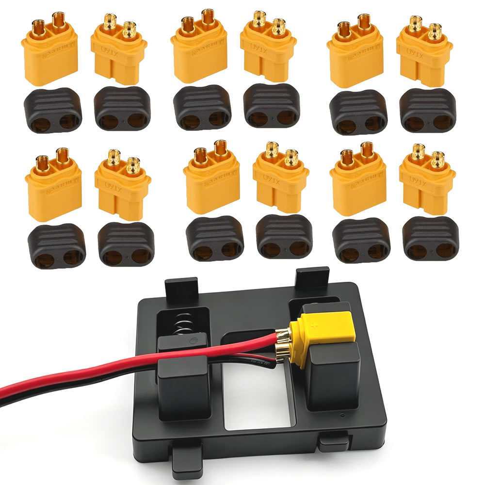 Drone Battery Adapter - Conector XT60 con Carcasa, Macho/Hembra, con