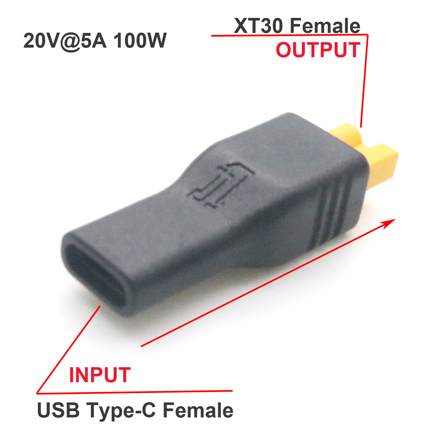 Drone Battery Adapter - 1 unidad USB tipo C entrada