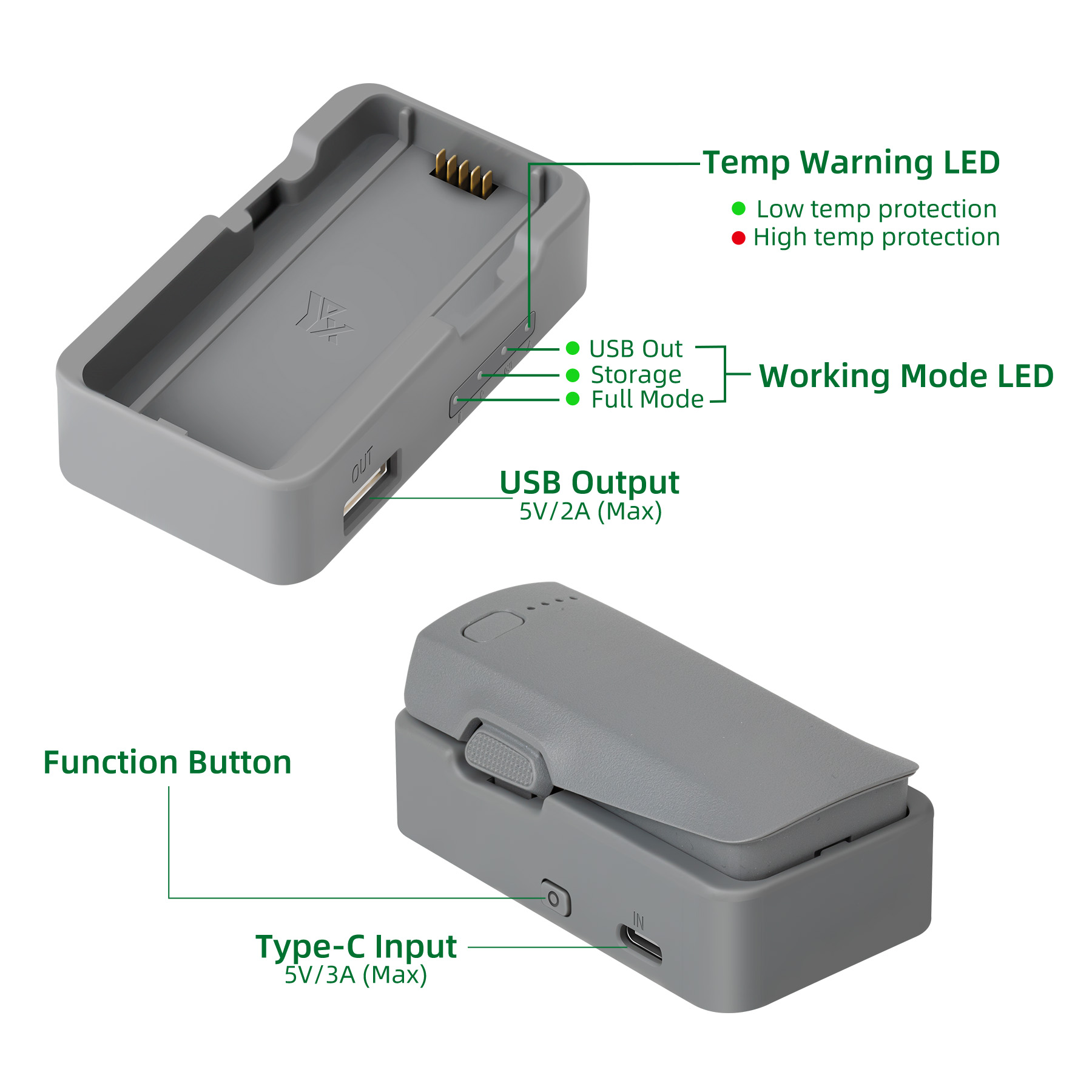 Cargador de Batería USB para D - Drone Charging Hub reseña y precio