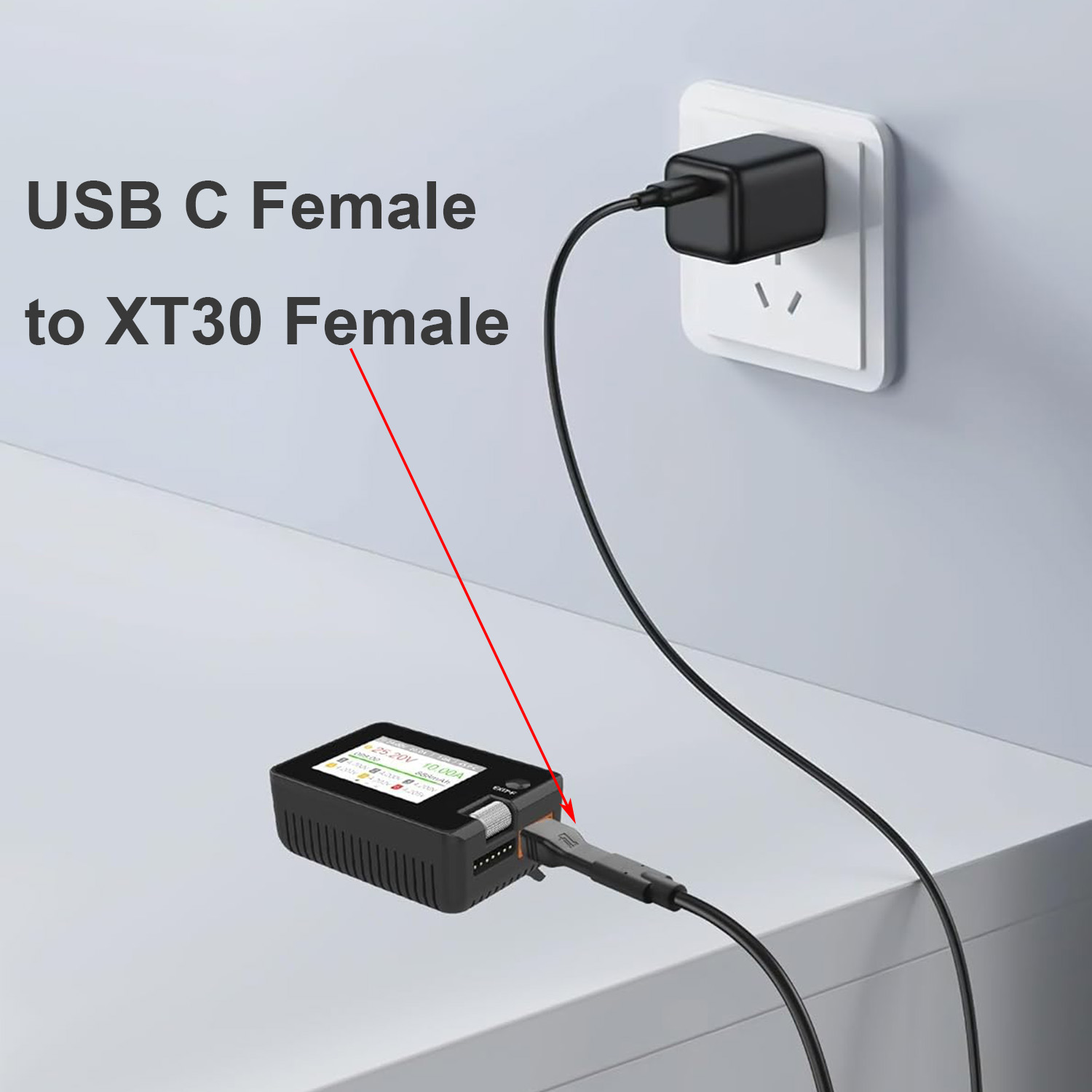 1 unidad USB tipo C entrada he - Drone Battery Adapter reseña y precio