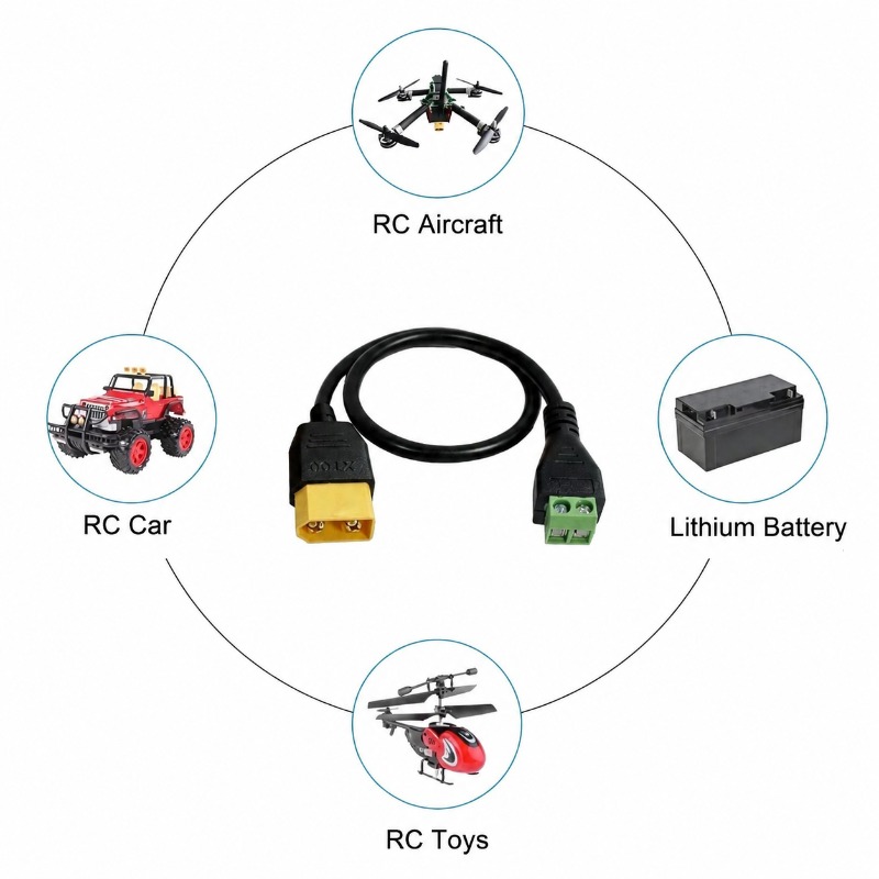 Conector XT60 Macho Hembra a C - Drone Battery Adapter reseña y precio